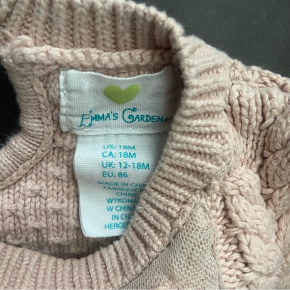 Emma’s Garden light pink lace high low sweater size 18M EUC - Picture 3 of 3